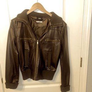 BDG (UO) Vegan Chocolate Brown Leather Jacket S-P